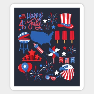 Fourth of July America Patriotic Sticker